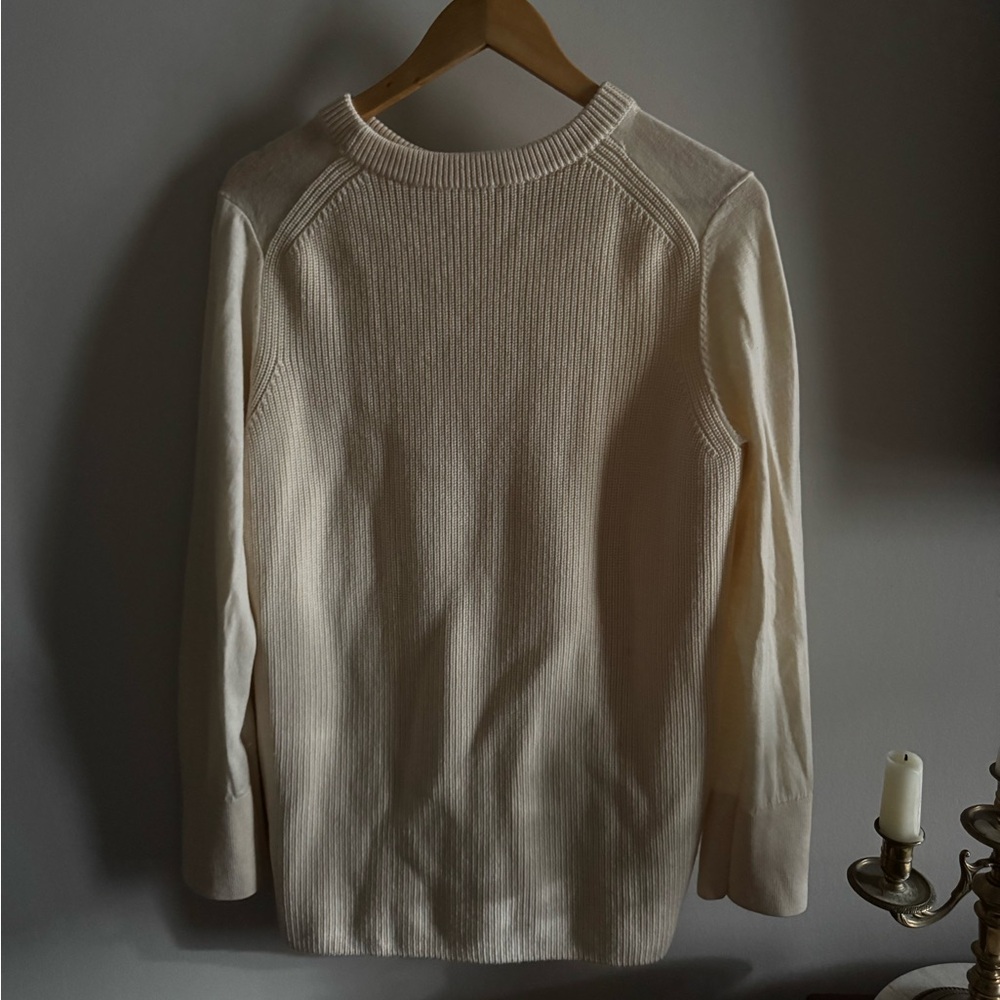COS 
Cream Crew Neck Sweater (cream, wool) - Picture 4 of 7